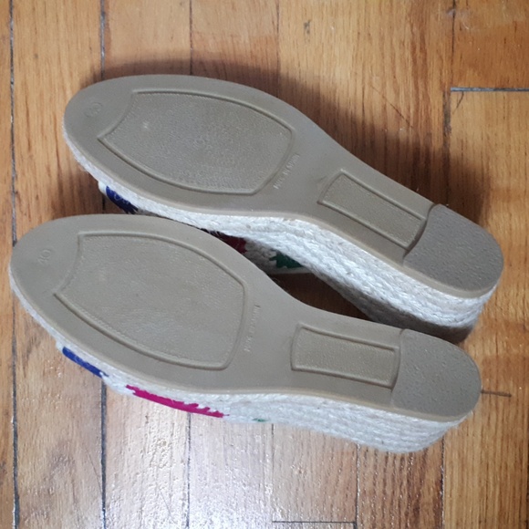 Gaimo Multi-Fuchsia Patchwork Wedge Espadrilles - Picture 5 of 6